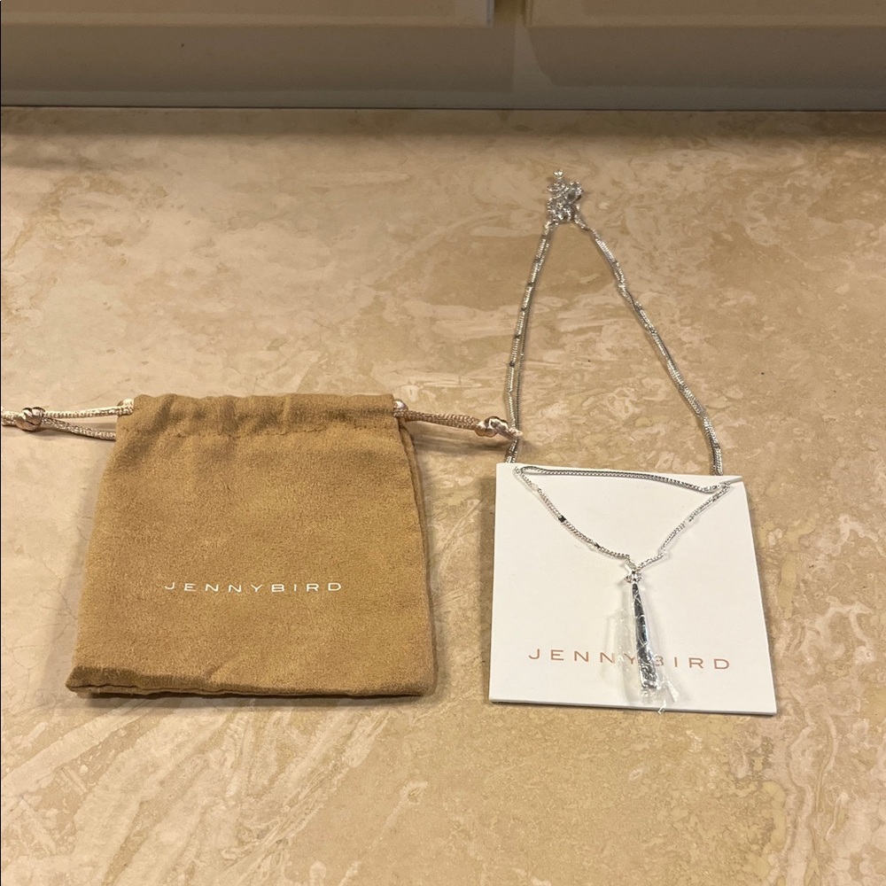 Jenny Bird Leana Shimmering Silver Pendant Necklace